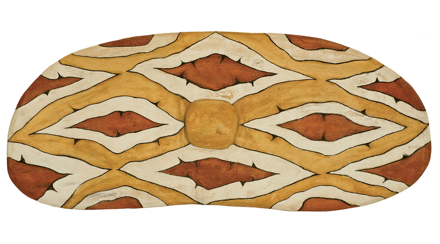 Russell Butler, Warrgamay Design, 2007 Natural ochre on fig wood, 90cm