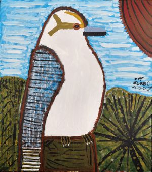 Trevor ‘Turbo’ Brown Kookaburra Looking Out for a Snake, 2007 138 x 122cm, Acrylic on linen